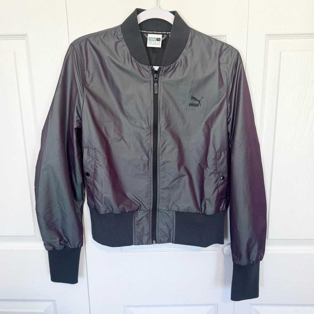 NWOT Puma Women's Holographic Bomber Jacket LARGE